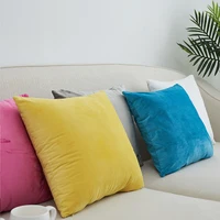 Taie d'oreiller en velours hollandais, taille personnalisée, 40/45/50/55/60cm, couleur unie, housse de coussin pour lit, canapé, voiture, décoration de la maison 3