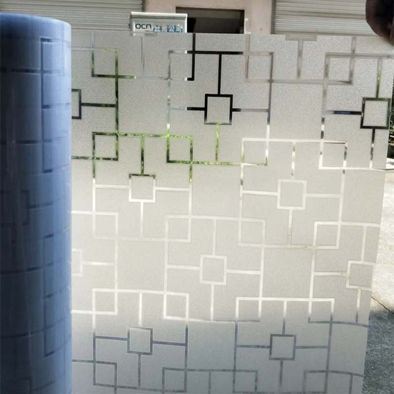 45/60 *100cm Translucent brick pattern kitchen window glass film lattice door living room mosaic static glueless sticker | Дом и сад
