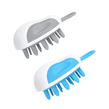 

2Pcs Hair Shampoo Scalp Brush Body Massage Brush Washing Comb Conditioner Clean Head Care Soft Shower Bath Brush