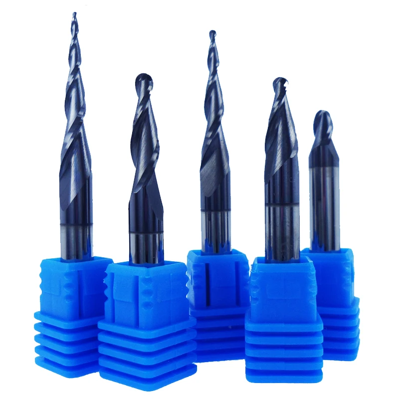 

Концевая фреза R0.5 с 4 ручками, удлиненная коническая шаровая Головка из вольфрамовой стали с покрытием из сплава меди и алюминия