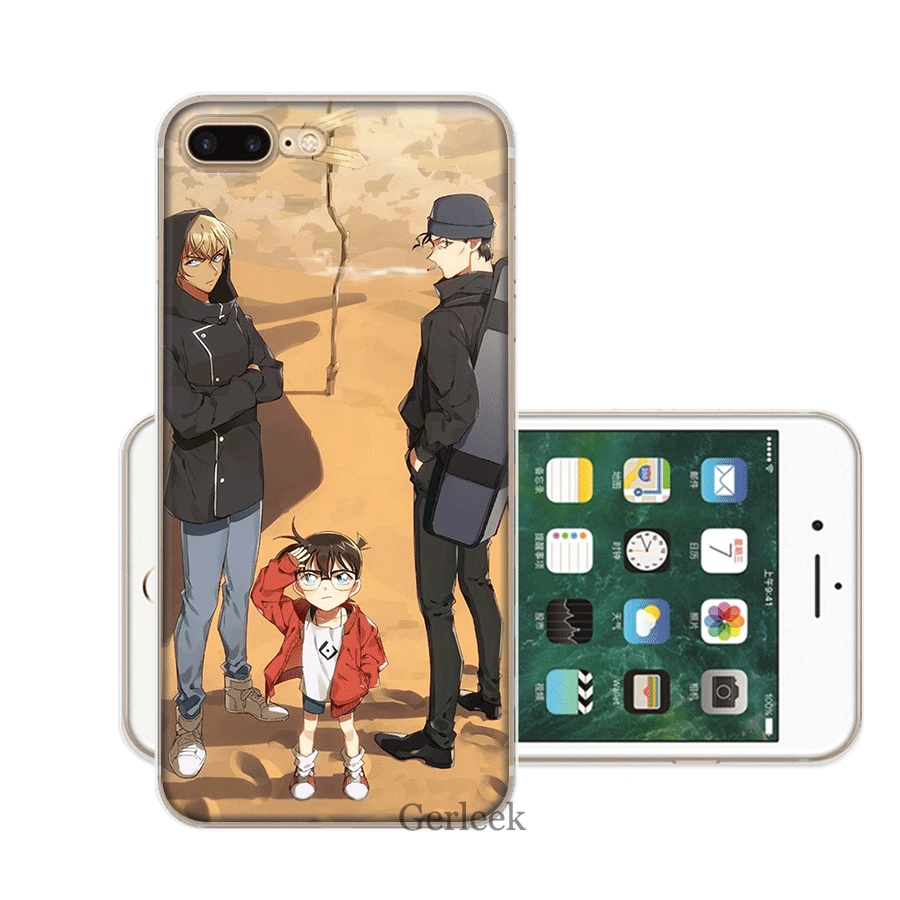 Чехол для мобильного телефона iPhone 11 Pro 6 6s 7 8 P Lus iPhone XR X XS Max 5 5S SE Shell Detective Conan, Жесткий Чехол