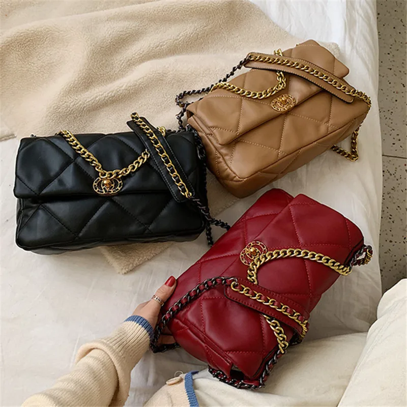 

Bags for women Women's bags girl chain bag women's bag 2019 new version of Joker casual small square bag shoulder Messenger bag