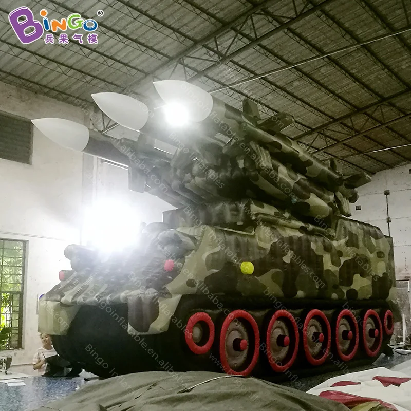 Multipurpose 7x2.8x3.8mH Inflatable Missile Tank for Children Education / Giant Missile Tank Model Balloon Toys for Sale 4