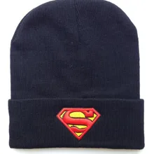 Вязаная шапка с вышивкой Супермена, Бэтмена, супергероя, косплей, Череп, шапка, теплая шапка, шапка для женщин и мужчин, рождественский подарок