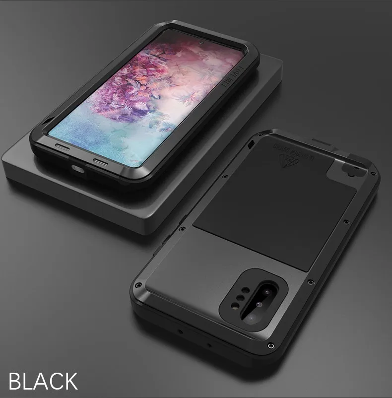 

Metal Waterproof For Samsung Note10 Pro Case Armor Case Galaxy note10 Heavy Duty Protection Phone Cover
