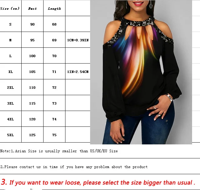 New Women Long Sleeve Tops Casual ladies Loose Off Shoulder blouse Plus Size top Spring fashion women blouse