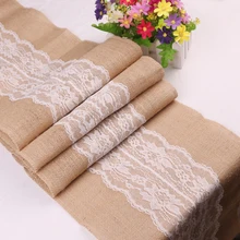 Новое Белое Кружевное джутовое Мешковина, винтажное домашнее праздничное мероприятие, рождественские принадлежности для вечеринки, свадебное украшение скатерти, настольный бегун