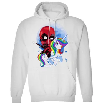 

Adult unipoo unicorn deadpool inspired Mens Unisex (Womens) Winter Hoodies Sweatshirts Free Shipping