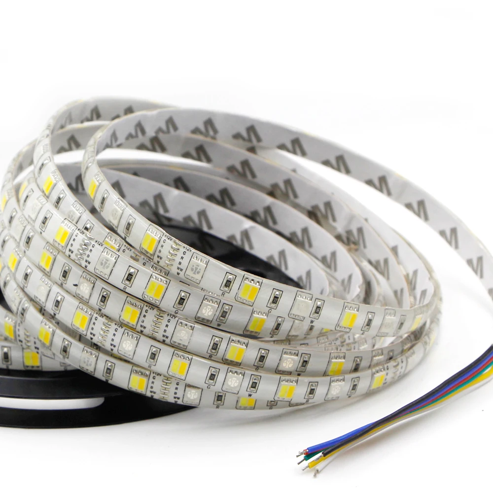 1 м 2 3 4 5 RGB CCT светодиодный светильник CW + WW SMD 5050 Гибкий 60 s/m Водонепроницаемая