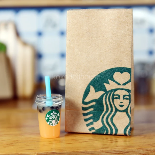 5PCS Cute 1/12 Scale Mini Coffee Juice Milk Cups Miniature Dollhouse Mugs Drinks for Blyth Barbies Doll House Kitchen Toy 2