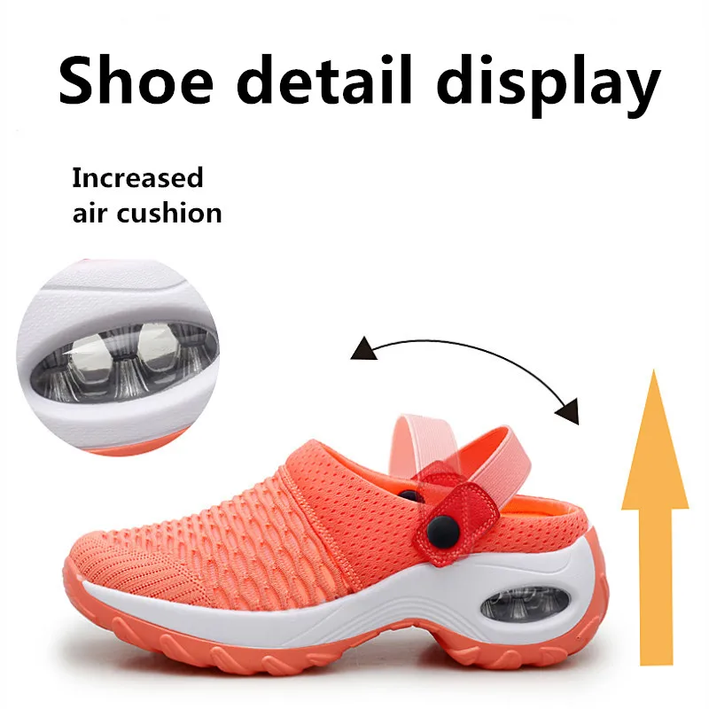 Women Casual Increase Cushion Sandals Non-slip Platform Sandal Mesh Outdoor Walking Slipper women sandals