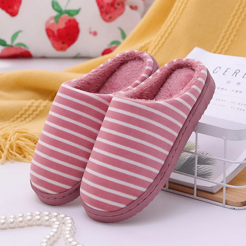 Skin Red ( Women) WENYUJH Autumn Winter Slippers Unisex Slippers Fluffy Fur Slip On House Slippers Soft Indoor Warm Home Casual Warm Shoes - Цвет: Skin Red ( Women)