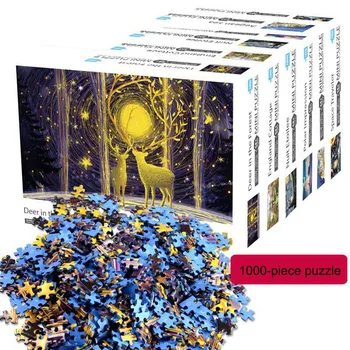 

1000pcs DIY Jigsaw Puzzle Set Toy Oil Painting Decompression Puzzle Interesting Toys Kids Personalized Classial Toys