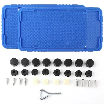 

Car Modification Rust-proof Silicone License Plate Frame Rattle-proof Durable M2ED