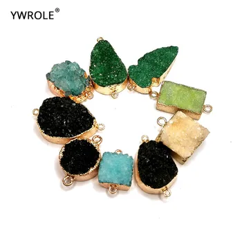 

Natural Crystal Druse Quartz Geode Rectangle Stone Pendant For Jewelry Making Necklace Bracelet Earring Hand Made Charms