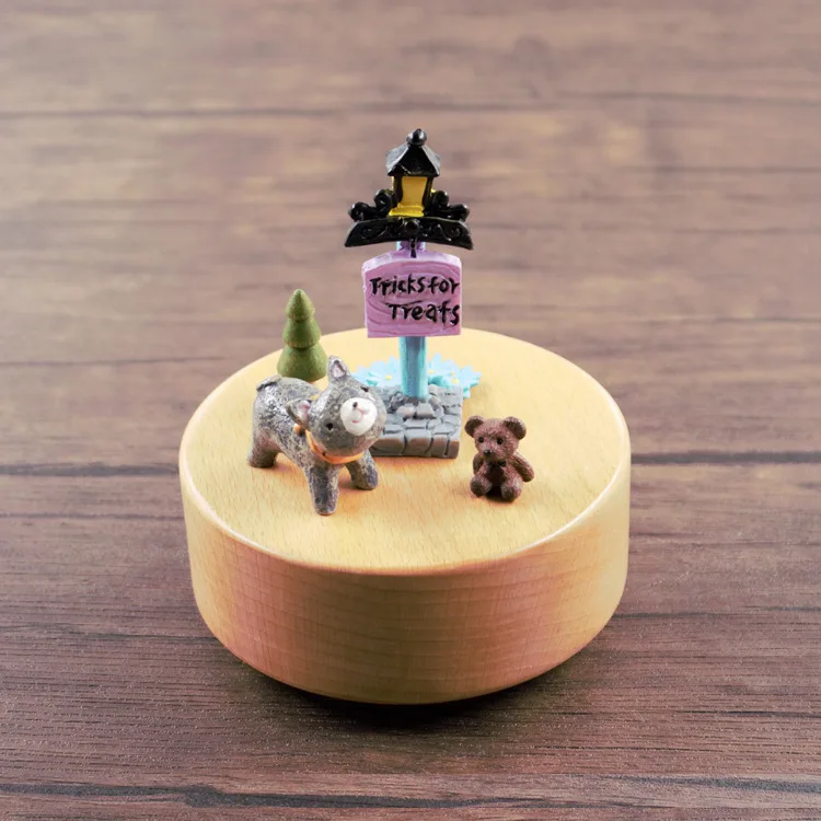 3909 Cutebee Zakka карусель музыкальные коробки деревянная музыкальная шкатулка изделия из дерева ретро подарок на день рождения винтажные аксессуары для украшения дома - Цвет: 3909