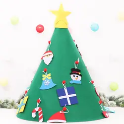 DIY войлочная Рождественская елка, новогодние подарки, детские игрушки, искусственное дерево 2019, детская Рождественская вечеринка, двери