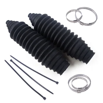 

23x6cm Gaiter Pinion Boot 9.06"x2.36" Black Ilicone Pinion Steering +Clamps