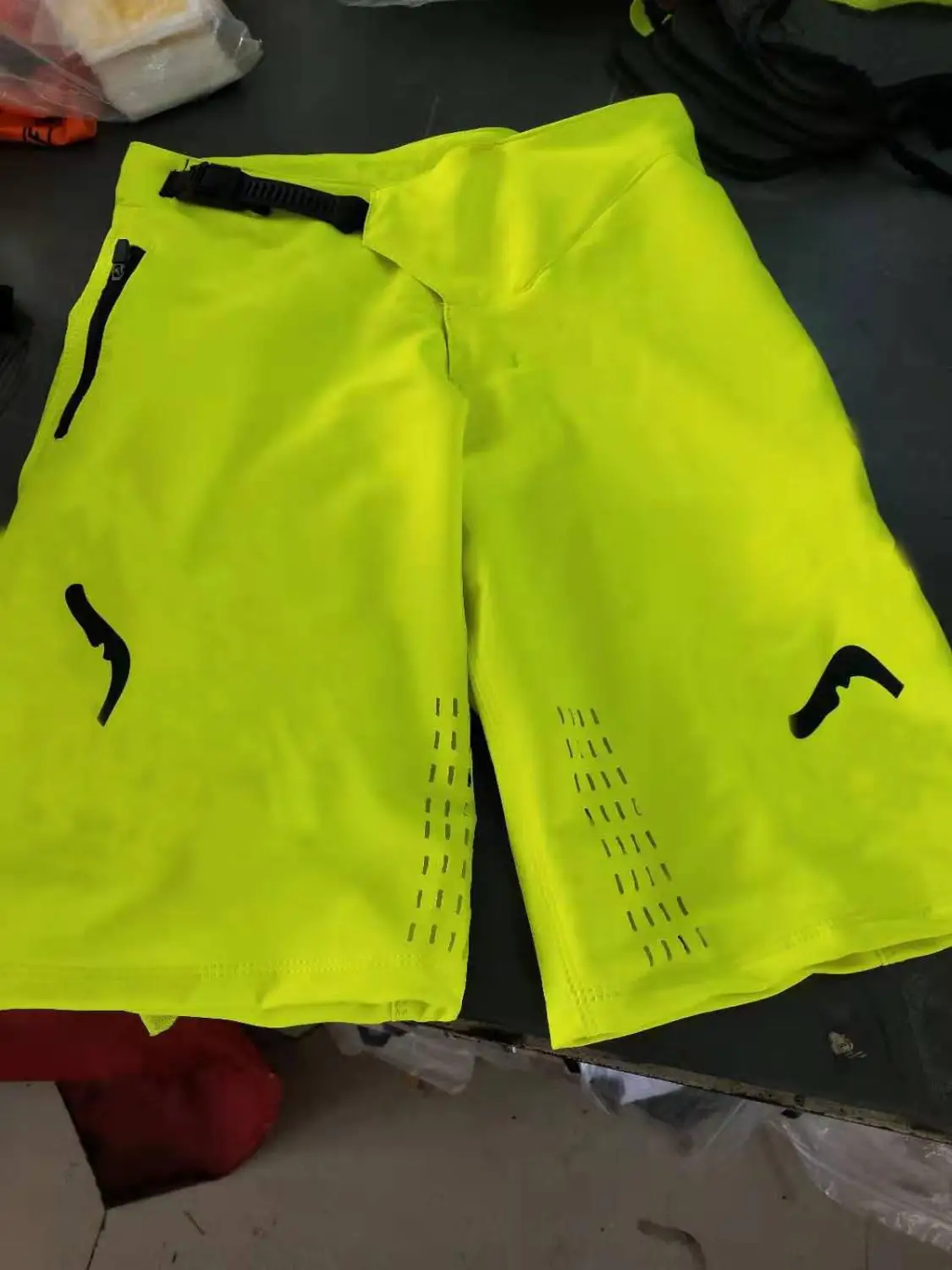 Нежные лисы мужские защитные DH длинные шорты MX MTB BMX горный велосипед мотоцикл для мотокросса шорты для езды на велосипеде - Цвет: Цвет: желтый