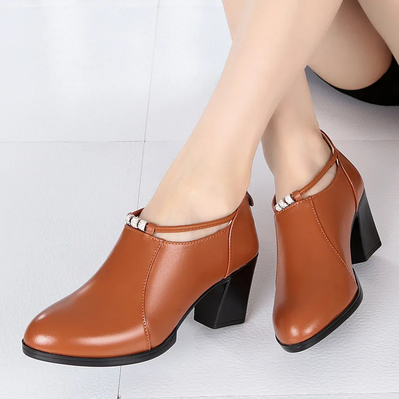 

Ozhouzhan 17 Autumn New Style Women's Boots High Heel Waterproof Platform Pointed-Toe England Fashionable Boots Shoes Shy2028 Pl