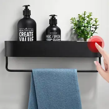 

Wall Mount Storage Shelf Rack Holder Bathroom Kitchen Rack Shelf Holder Bathroom Storage Rack Towel Bar Kitchen Organizer Racks