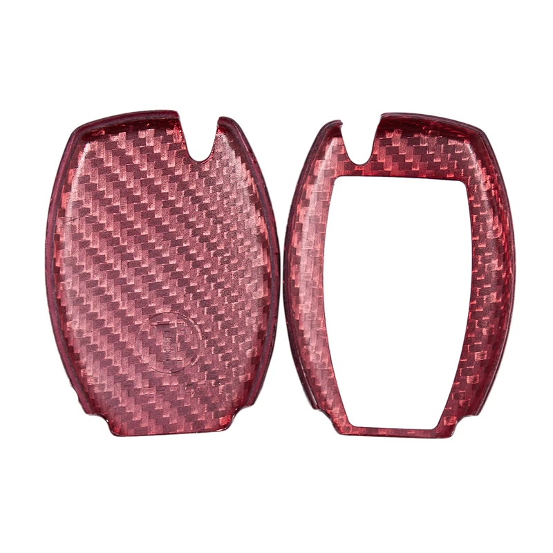 

Premium Real Carbon Fiber Red Key Fob Cover Fit for BENZ W212 W205 W222 Key Fob Remote