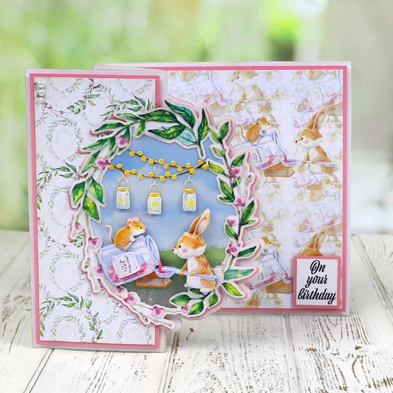 

Little Animals Metal Cutting Dies& coordinating Cardstock for Scrapbooking Craft Embossing Stencil Die Cut Card Photo