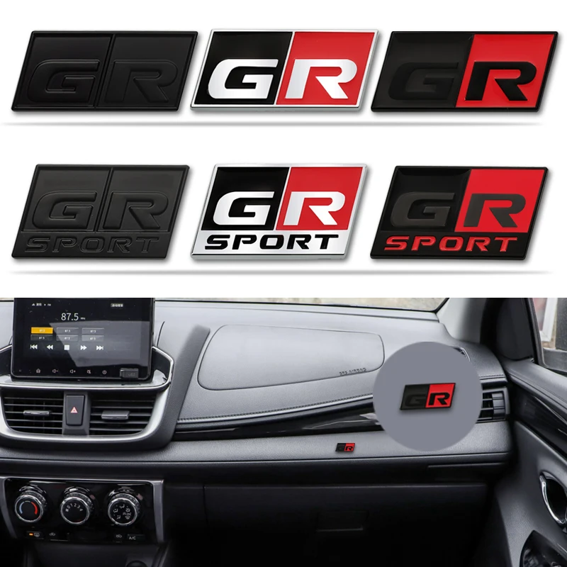 3D GR SPORT Car Interior Metal Sticker Emblem Decal For Toyota YARiS Rav4 Harrier Avensis Auris Camry Prius Styling | Автомобили и