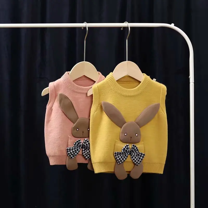 

1-5 Kids Boys and Girls Vest Sweater Cute Sweater Child Sweater Christmas Cartoon For Teens Autumn Clothes Warm