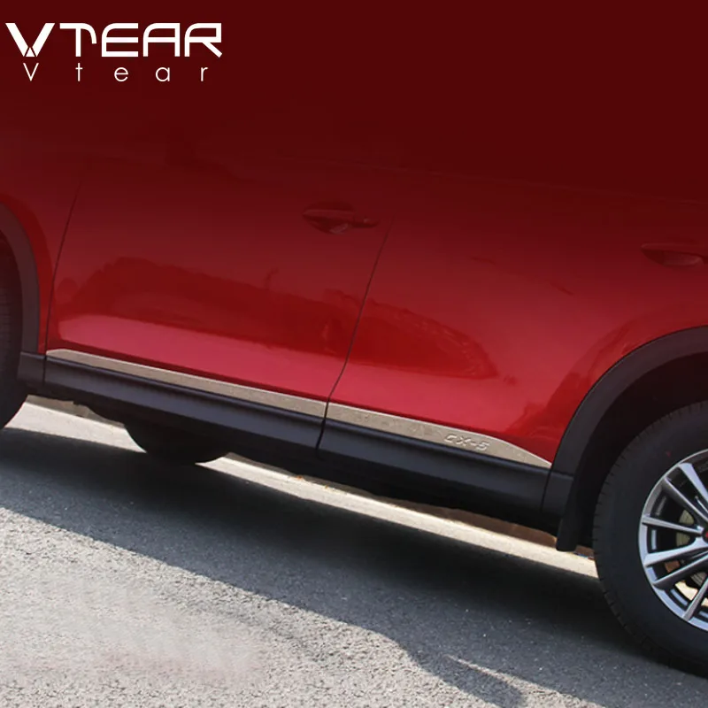 Vtear для Mazda мазда сх5 CX-5 корпус автомобильной двери из нержавеющей стали боковой протектор отделка полосы внешние аксессуары анти-Натирание，автотовары