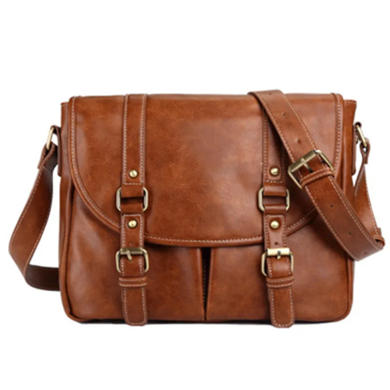 

New Fashion Shoulder Bag Casual Men's Messenger Bag Men Waterproof Brand Soft leather Mens Computer Bags
