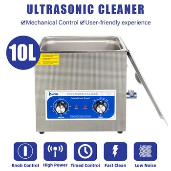 

410HT / 240W / 10L / 40kHz / 110V / 60Hz / American Plug / Stainless Steel / Mechanical Ultrasonic Cleaner / Blue