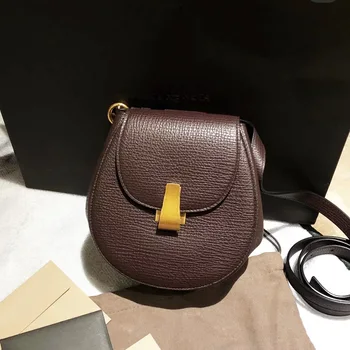 

Saddle Bag Genuine Leather Waist Bag Female Semi-circle Pig Bag Female Four Seasons Shoulder Messenger Handbag Channels Bags