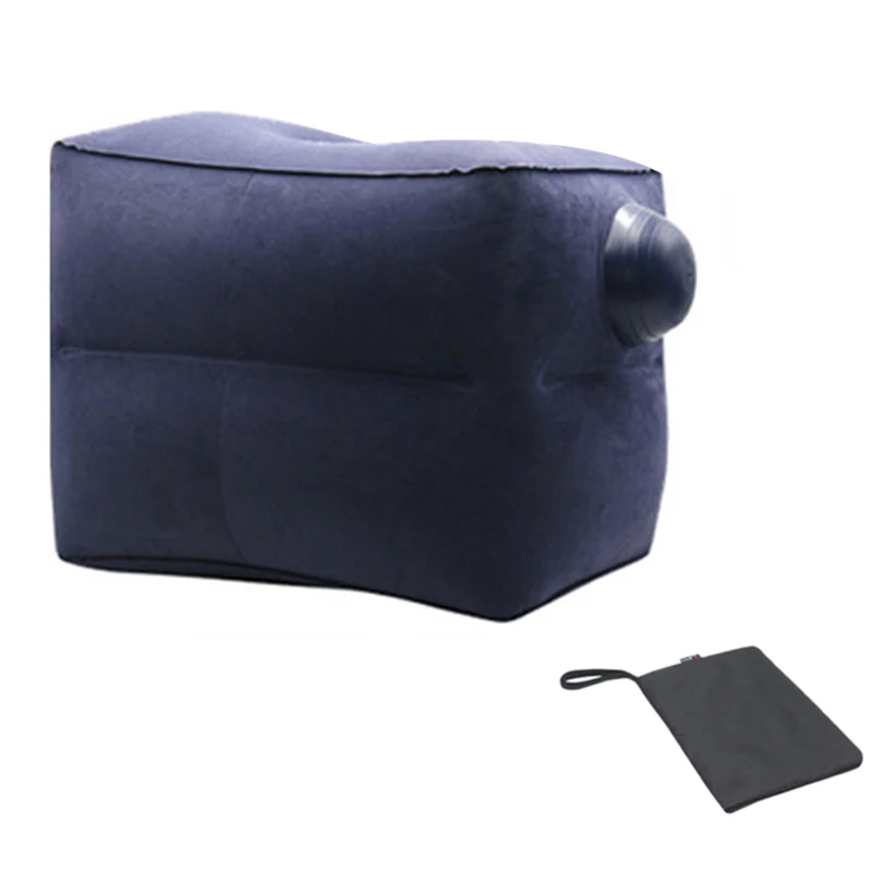 Navy Blue 2-Слои сжатия надувной туристический коврик из ПВХ с бархатным на открытом воздухе надувная подушка, подушка для путешествий, для езды на велосипеде мульти-Функциональная панель дистриб - Цвет: Navy Blue