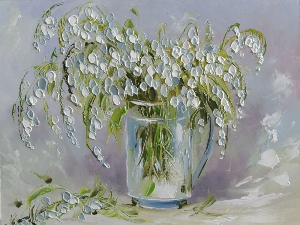 MTEN Алмазная Вышивка Полный дисплей Lily Of The Valley вышивка с кристаллами, цветы вышивка крестиком Алмазная мозаика Настенный декор - Цвет: 4