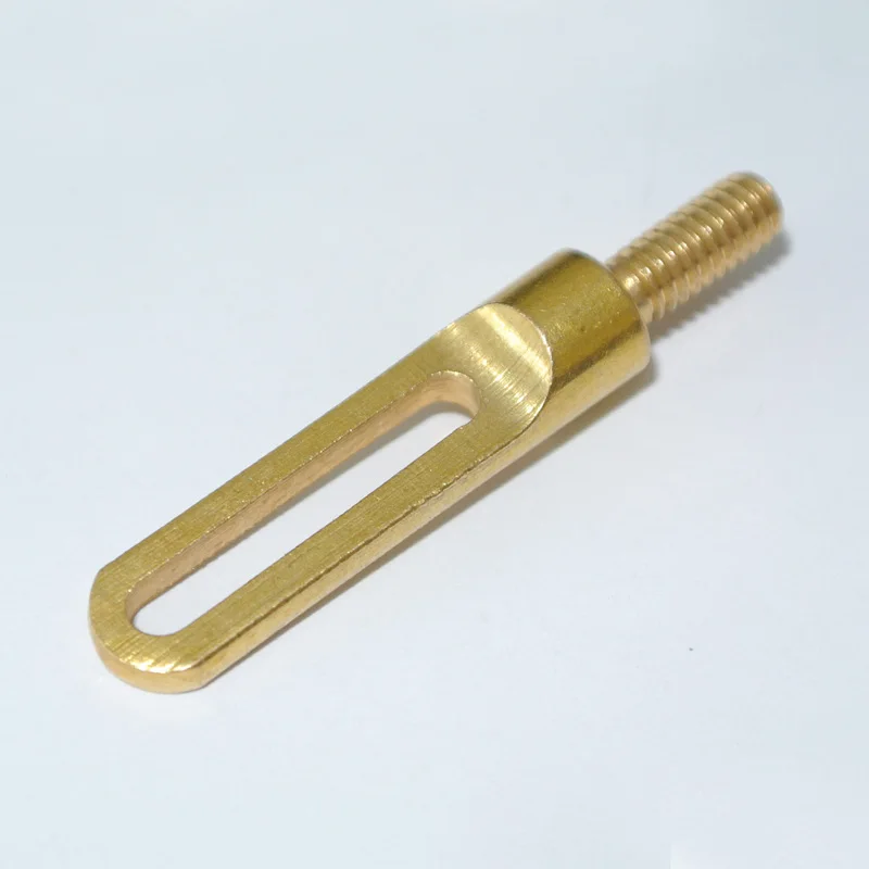 1pc/lot .22cal-12ga Solid Brass Slot Tips Loop Gun Clean Patch Puller Patch Holder