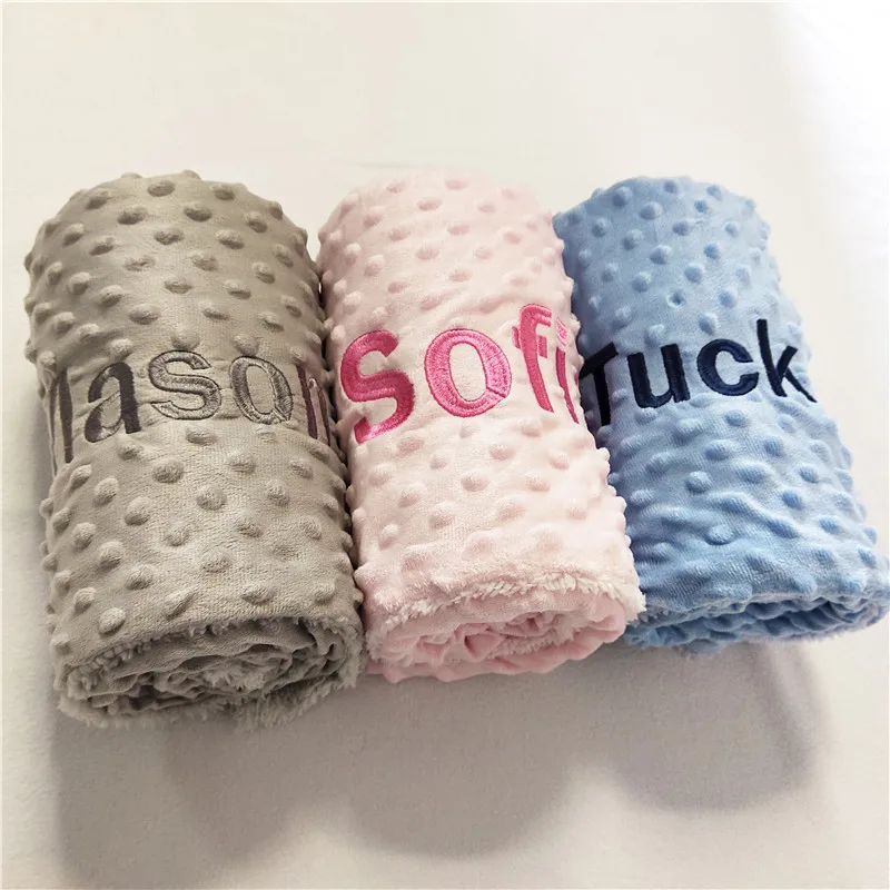 Good Deal Blanket Swaddling Bedding-Set Crib Personalised Name Soft-Fleece Newborn-Baby Toddler mlKgmRJL7