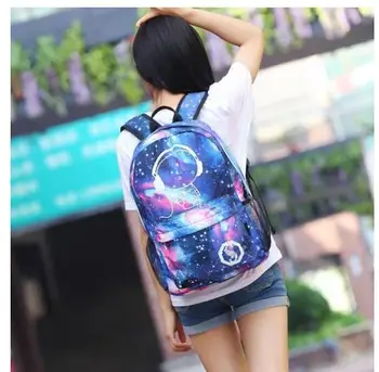 

Children School Bags Galaxy Space Star Printing Backpack For Teenage Girls Boys Schoolbags USB Charger Anti-Theft Lock Bookbag