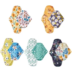 Happyflute – Serviettes hygiéniques réutilisables et lavables,lot de 10 pièces en bambou et charbon de bois avec doublure, 