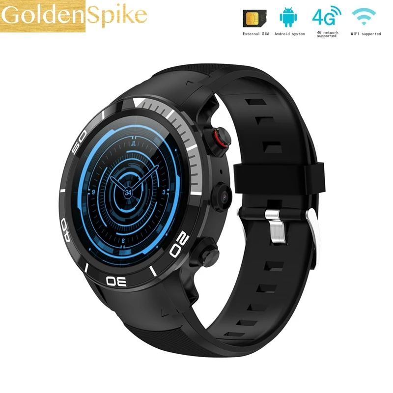 

GOLDENSPIKE H8 4G GPS WIFI Smart Watch Phone Android 7.1 MTK6739 1GB 16GB 2.0 MP Camera Video Call Sport for Men PK KW88 PRO