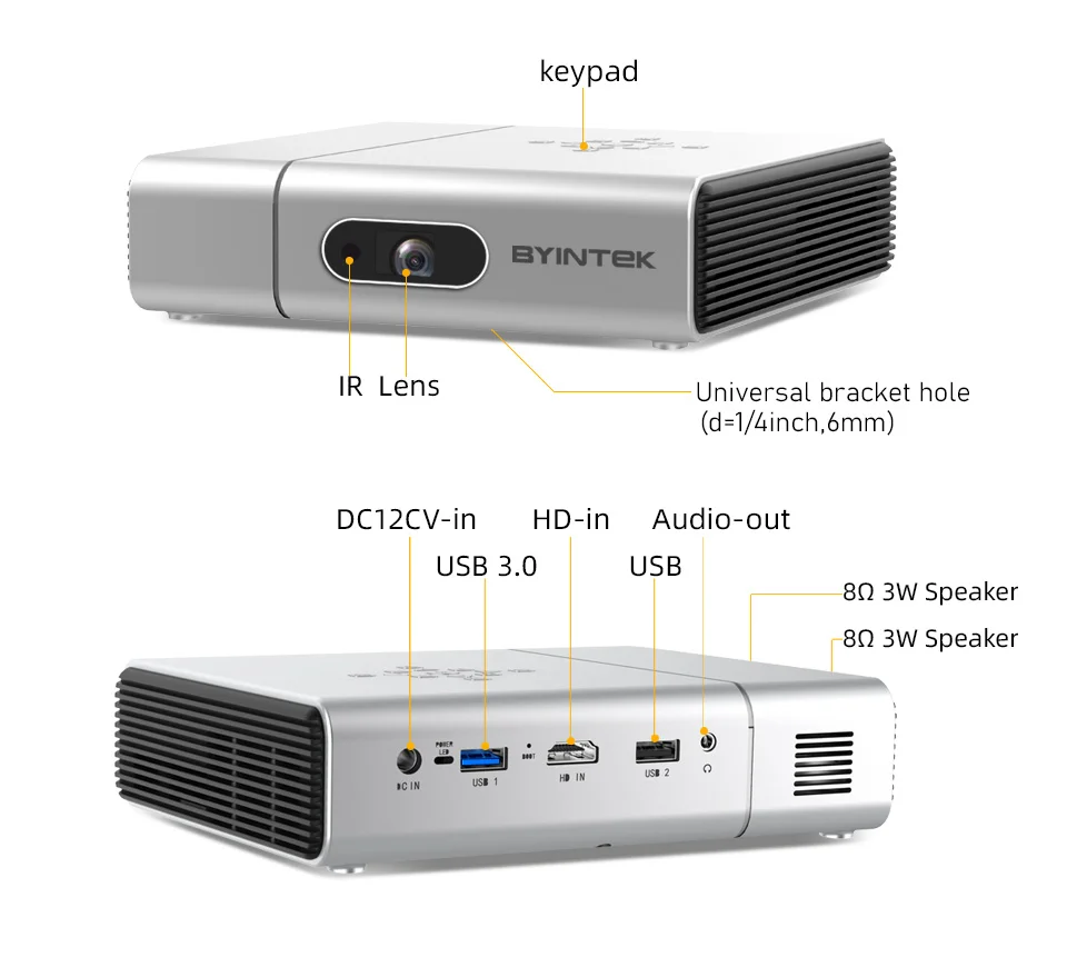 BYINTEK U50 Full HD 1080P lAsEr LED DLP Mini 3D 4K Android Smart 14 H7a530d5e0e6641c588bc77e4a9b47c89V