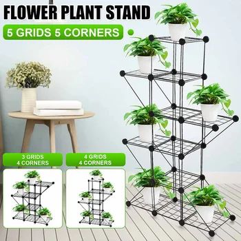 

3/4/5 Tiers Flower Rack Plant Stand Multi Flower Stand Shelves Bonsai Display Shelf Yard Garden Patio Balcony Pot Plant Stand