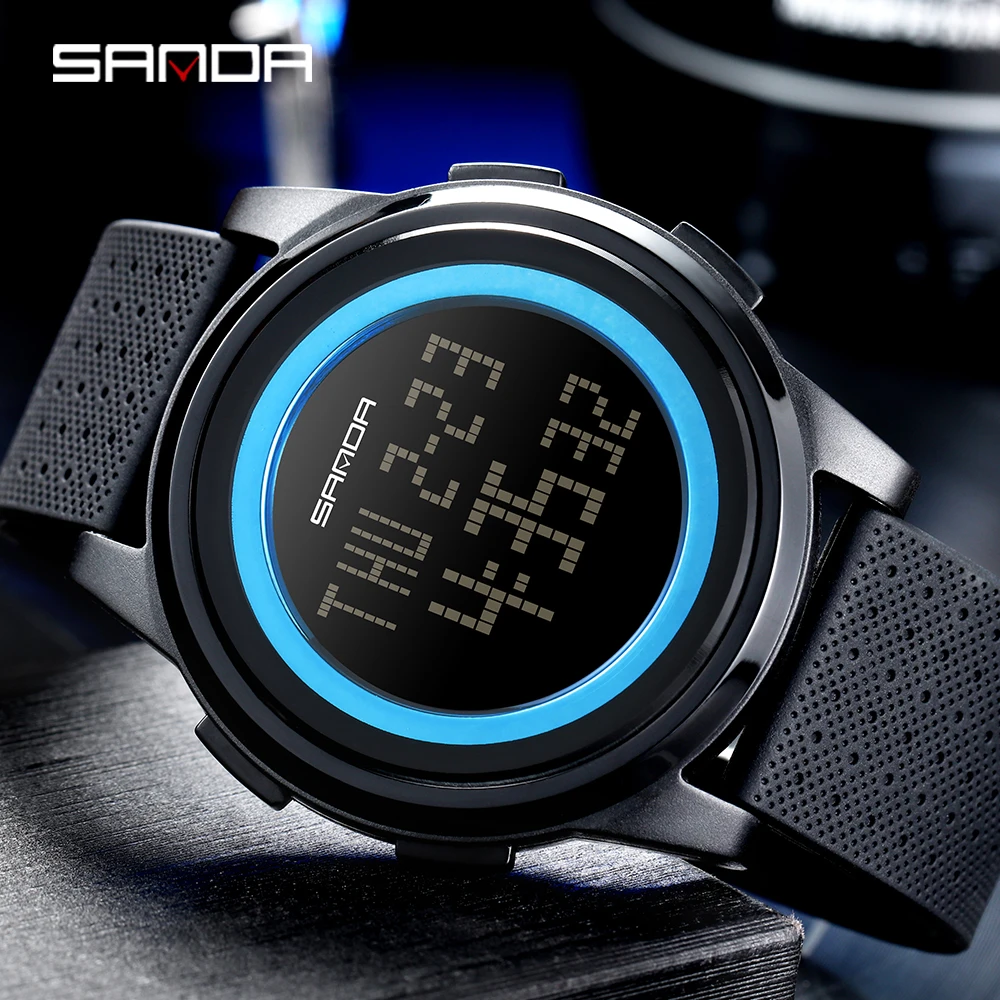 

SANDA 2019 Military Sport Watches Dual Display Digital Alarm Clock Smart Shock Resistant Waterproof electronic watch relogio