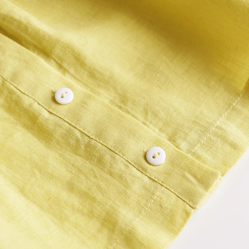 Children Linen Doll Collar Baby Princess Dress Girls Clothing Spring And Summer Short-Sleeve Dress TZ01