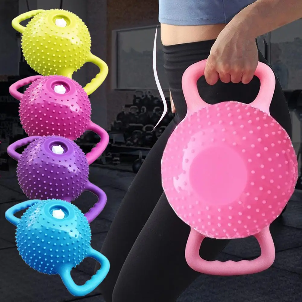 Yoga Fitness Kettle Bell Portable Double Handle PVC Massage Point Workout Dumbbell Adjustable Weight | Спорт и развлечения