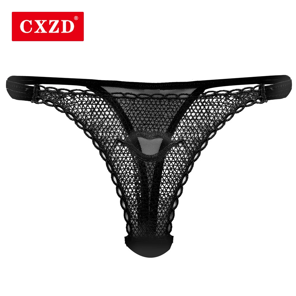 

CXZD Women Sexy Lingerie G-string Transparent Underwear Thongs Lace Floral Sheer Low Waist Briefs Seamless T-back Panties tanga