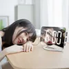 Digital Alarm Clock  Automatic Dimming Table Clock Touch Snooze 2 USB Output Charge Wall Mirror Electronic LED Clocks 5