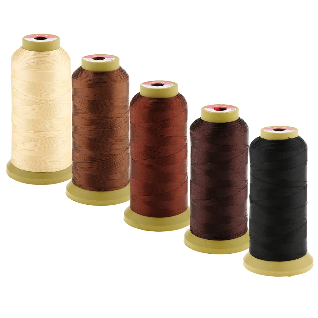 5PCS Hair Sew Sewing Braiding Weave Weft Thread for Hair Wigs Bangs Decoration 0.2mm