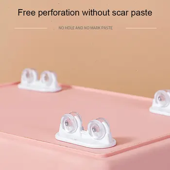 

4pcs Adhesive Storage Box Household Adhesive Box Trash Can Bottom Pulleys Furniture Casters Box Wheels Pulley Accessories TXTB1