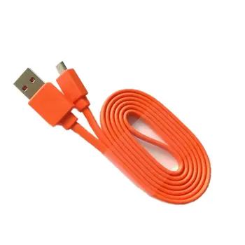 

Orange Android Micro USB Fast Charger Flat 1M Cable Cord for Flip 3 4 Pulse 2 For Samsung Huawei Xiaomi Microusb Cable Adapter